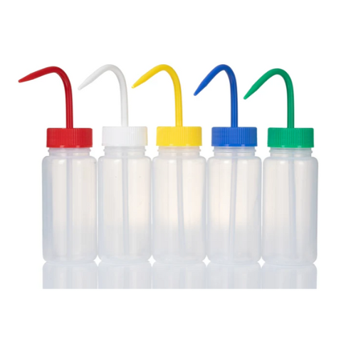 Pissette col large 250 ml x 5 - Assortiment une de chaque couleur